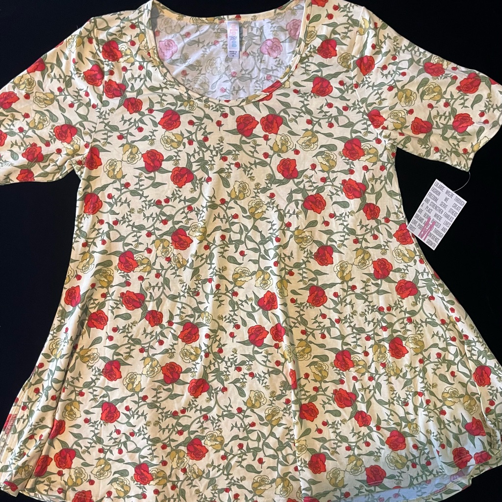 Floral Babydoll Top With Yellow Background